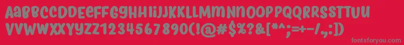 MyfridaBold Font – Gray Fonts on Red Background