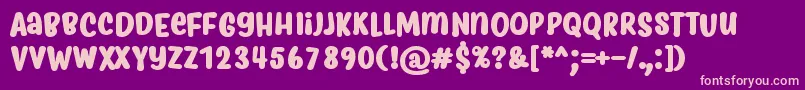 MyfridaBold Font – Pink Fonts on Purple Background