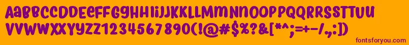 MyfridaBold Font – Purple Fonts on Orange Background