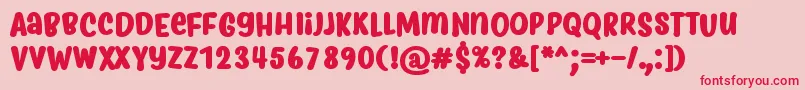 MyfridaBold Font – Red Fonts on Pink Background