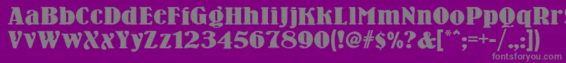 Woodennickelnf Font – Gray Fonts on Purple Background