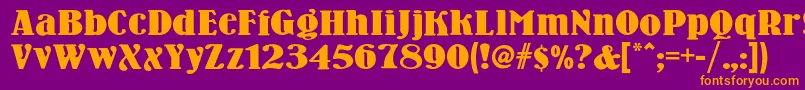 Woodennickelnf Font – Orange Fonts on Purple Background