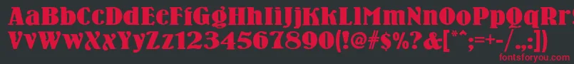 Woodennickelnf Font – Red Fonts on Black Background