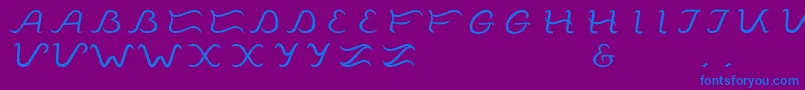 Tagalogika Font – Blue Fonts on Purple Background