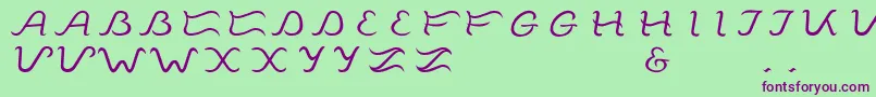 Tagalogika-Schriftart – Violette Schriften auf grünem Hintergrund