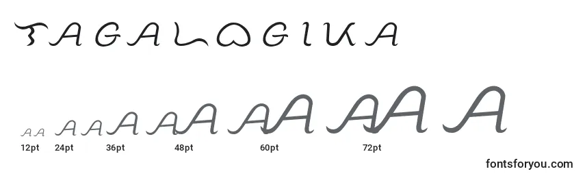 Tagalogika Font Sizes