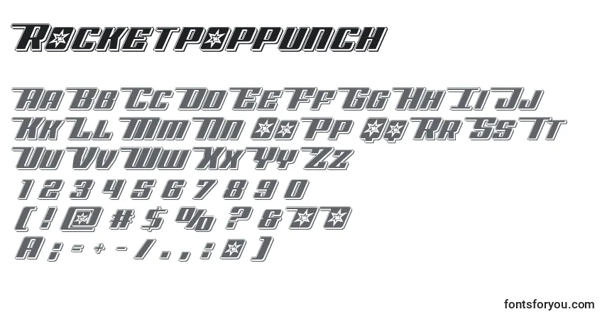 Шрифт Rocketpoppunch – алфавит, цифры, специальные символы