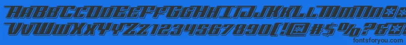 Rocketpoppunch Font – Black Fonts on Blue Background