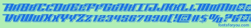 Rocketpoppunch Font – Blue Fonts on Green Background