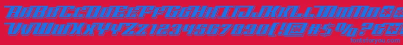 Rocketpoppunch Font – Blue Fonts on Red Background