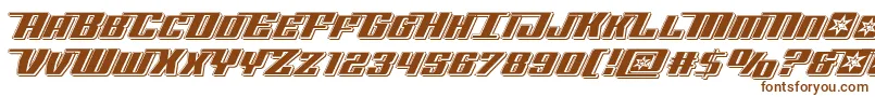 Rocketpoppunch-Schriftart – Braune Schriften auf weißem Hintergrund