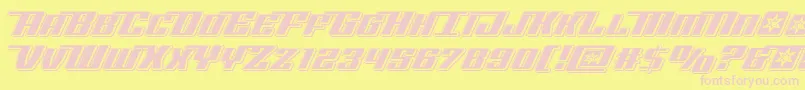 Rocketpoppunch Font – Pink Fonts on Yellow Background