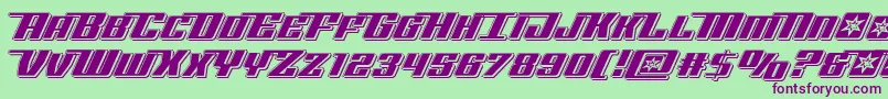 Rocketpoppunch Font – Purple Fonts on Green Background