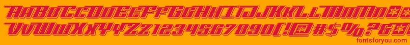Rocketpoppunch Font – Red Fonts on Orange Background