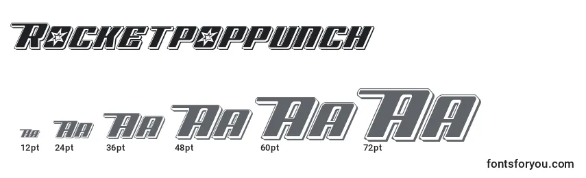 Rocketpoppunch Font Sizes