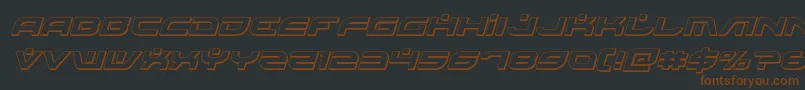 Battlefieldv43Dital-fontti – ruskeat fontit mustalla taustalla