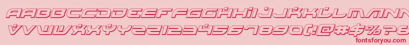 Battlefieldv43Dital-Schriftart – Rote Schriften auf rosa Hintergrund