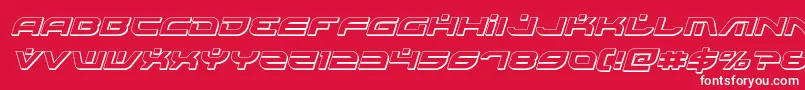 Battlefieldv43Dital Font – White Fonts on Red Background