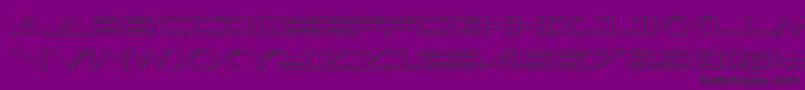 Fonte Capella3Dcond – fontes pretas em um fundo violeta