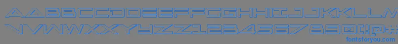 Capella3Dcond-Schriftart – Blaue Schriften auf grauem Hintergrund