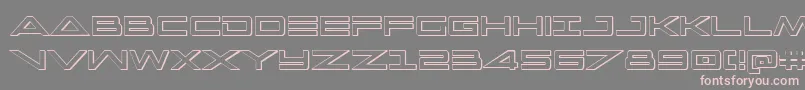 Fonte Capella3Dcond – fontes rosa em um fundo cinza