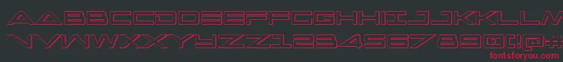 Capella3Dcond Font – Red Fonts on Black Background