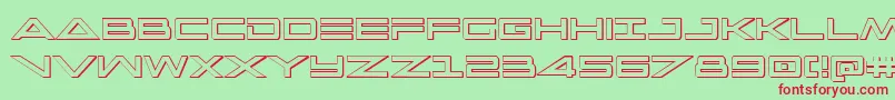 Capella3Dcond Font – Red Fonts on Green Background