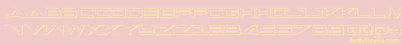 Capella3Dcond Font – Yellow Fonts on Pink Background