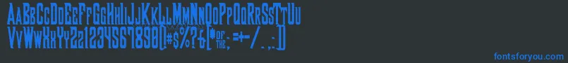 ShadowOfXizor Font – Blue Fonts on Black Background