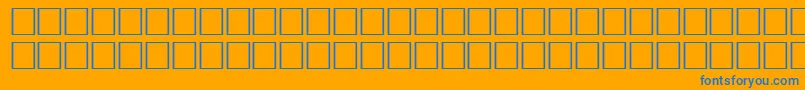 Alawi355-Schriftart – Blaue Schriften auf orangefarbenem Hintergrund