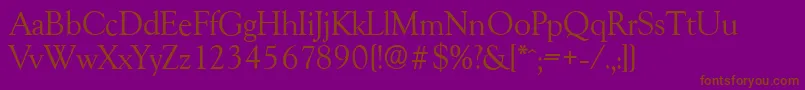 GoudyserialRegular Font – Brown Fonts on Purple Background