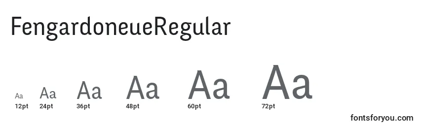 Размеры шрифта FengardoneueRegular