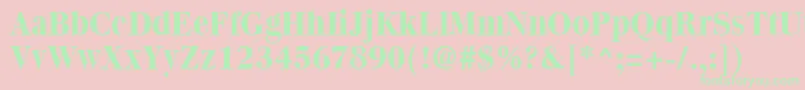 QuantasBold Font – Green Fonts on Pink Background