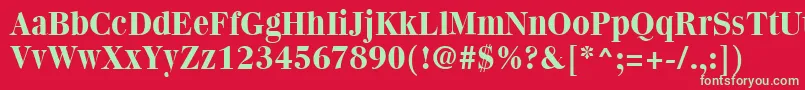 QuantasBold Font – Green Fonts on Red Background