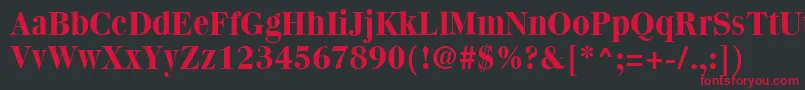 QuantasBold Font – Red Fonts on Black Background