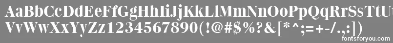 フォントQuantasBold – 灰色の背景に白い文字