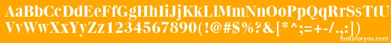 フォントQuantasBold – オレンジの背景に白い文字