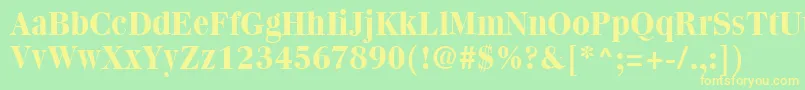 QuantasBold Font – Yellow Fonts on Green Background