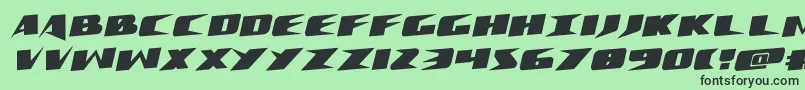 フォントCrimesyndicaterotate – 緑の背景に黒い文字