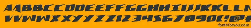 フォントCrimesyndicaterotate – 黒い文字のオレンジの背景