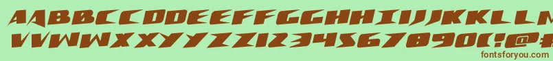 Шрифт Crimesyndicaterotate – коричневые шрифты на зелёном фоне