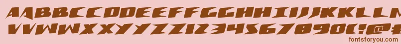 Шрифт Crimesyndicaterotate – коричневые шрифты на розовом фоне