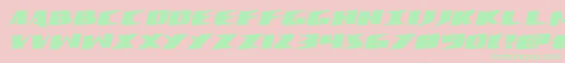 Crimesyndicaterotate-Schriftart – Grüne Schriften auf rosa Hintergrund