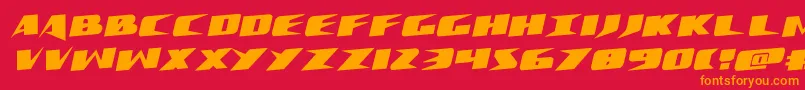 Crimesyndicaterotate Font – Orange Fonts on Red Background
