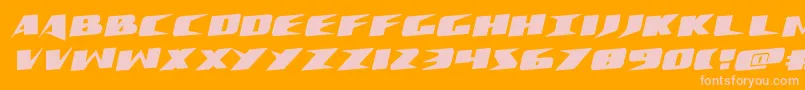 フォントCrimesyndicaterotate – オレンジの背景にピンクのフォント