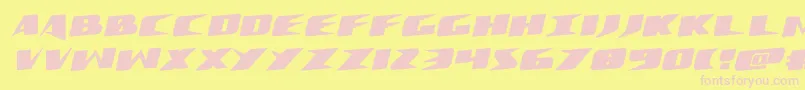 Crimesyndicaterotate Font – Pink Fonts on Yellow Background