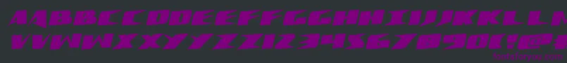 Fonte Crimesyndicaterotate – fontes roxas em um fundo preto
