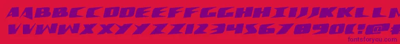 Шрифт Crimesyndicaterotate – фиолетовые шрифты на красном фоне