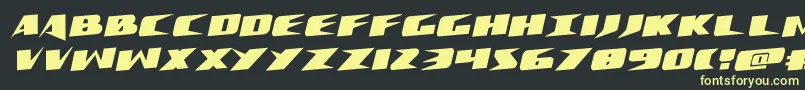 Crimesyndicaterotate-fontti – keltaiset fontit mustalla taustalla