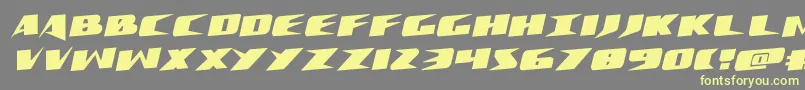Crimesyndicaterotate Font – Yellow Fonts on Gray Background